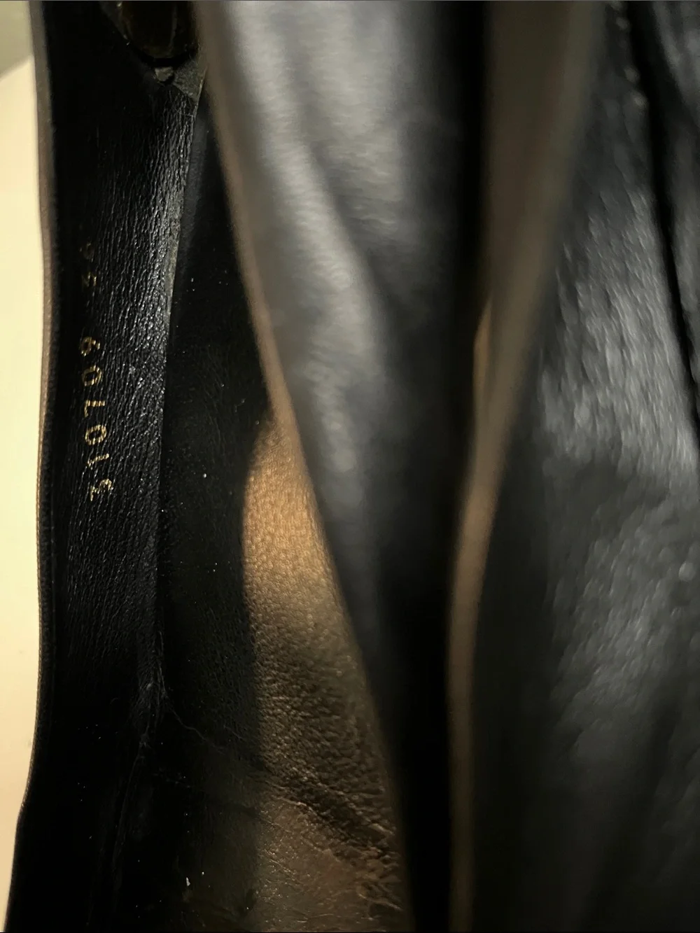 Gucci Black Leather Ballet Flats with Gold Studded GG